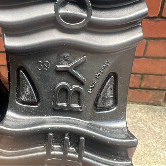 See by Chloe Black Chunky Lug Sole Rubber Rain Boots Sz 39 - Picture 8 of 9